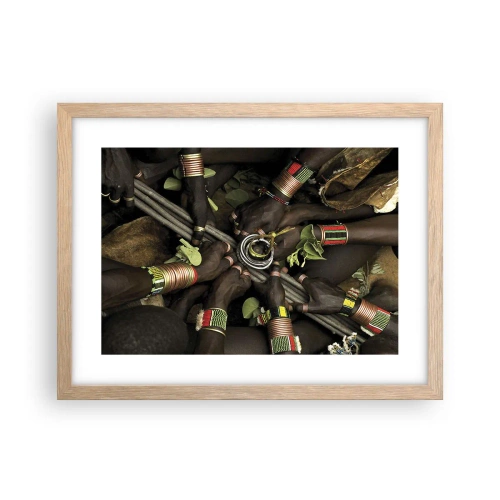 Poszter világos tölgy keretben - Együtt vagyunk - 40x30 cm