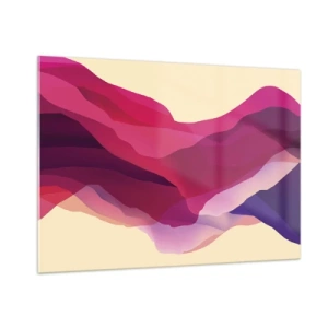 Üveg kép - Bíbor hullámok - 100x70 cm