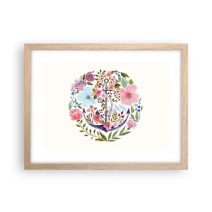 Poszter világos tölgy keretben - Egy tengerész jó éjszakai alvása - 40x30 cm