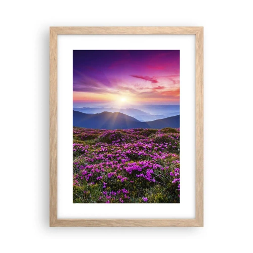 Poszter világos tölgy keretben - A gyógynövények friss fürtjei illatoztak a mezőkről - 30x40 cm