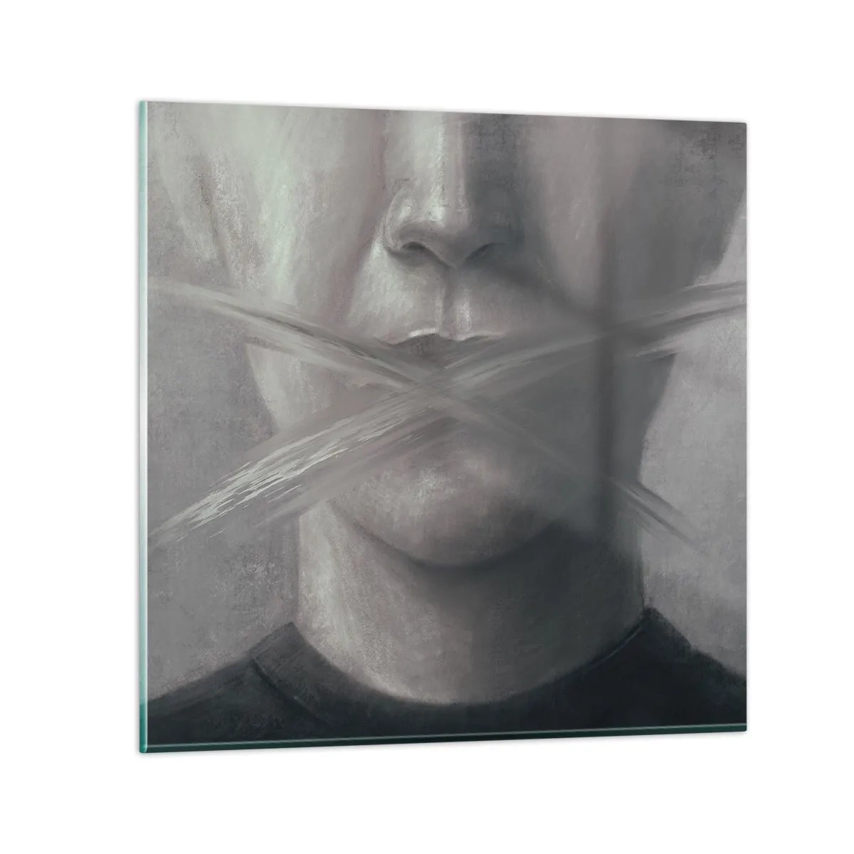 Üveg kép - Szó nélkül - 50x50 cm