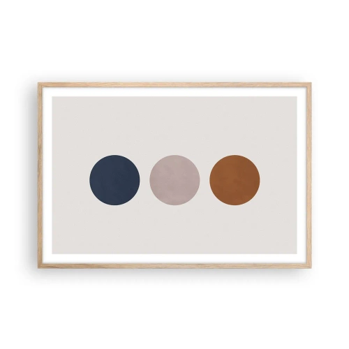 Poszter világos tölgy keretben - A tökéletesség szimbóluma - 91x61 cm