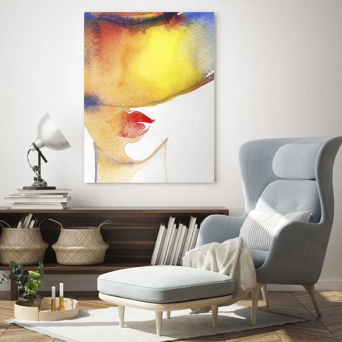 Üveg kép - Egy hölgy portréja - 50x70 cm