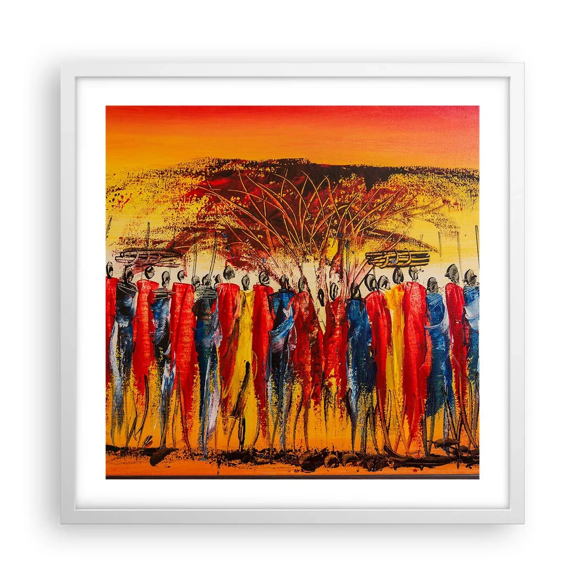 Poszter fekete keretben - Oda, oda, oda oda mennek - 50x50 cm