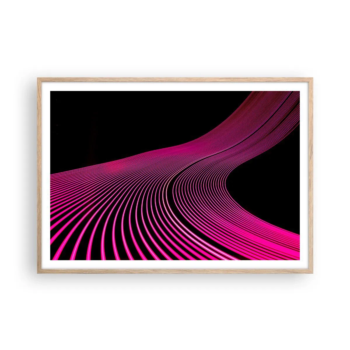 Poszter világos tölgy keretben - A fény sugárútján - 100x70 cm