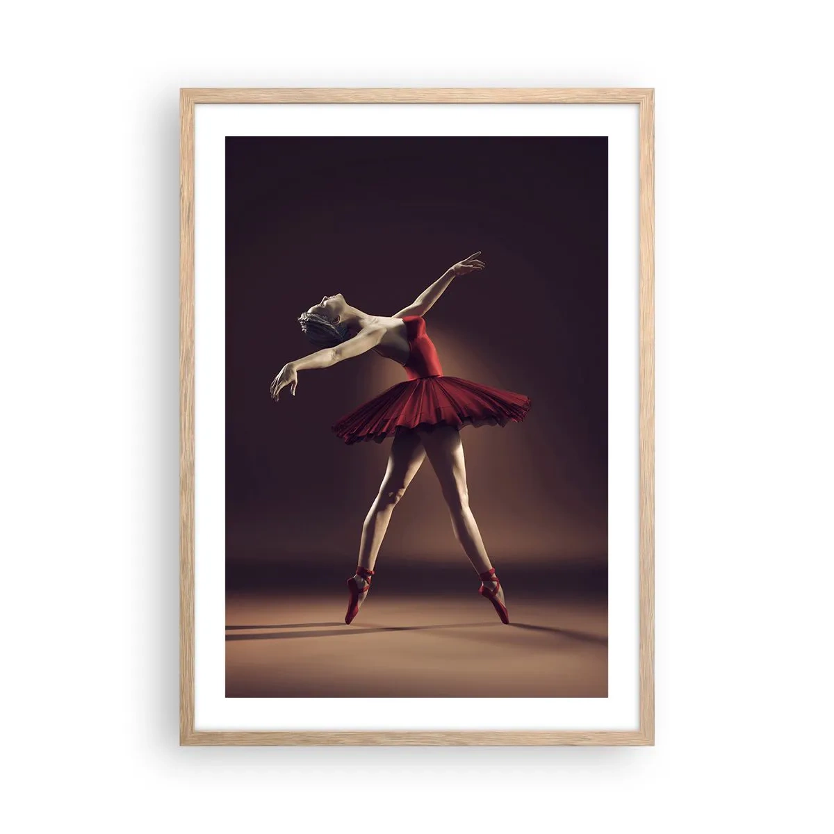 Poszter világos tölgy keretben - Egy prima balerina - 50x70 cm