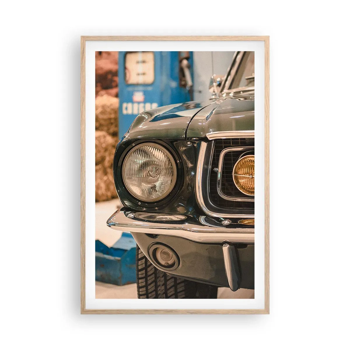 Poszter világos tölgy keretben - Találkozás a legendával - 61x91 cm