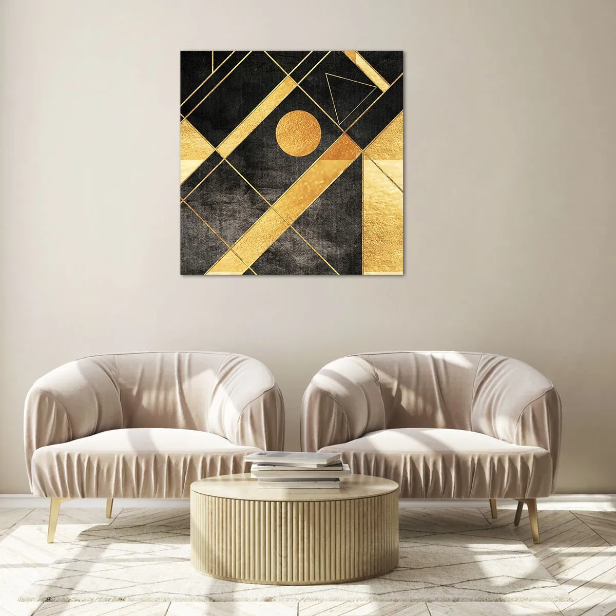 Üveg kép - A sivatag napja - 60x60 cm