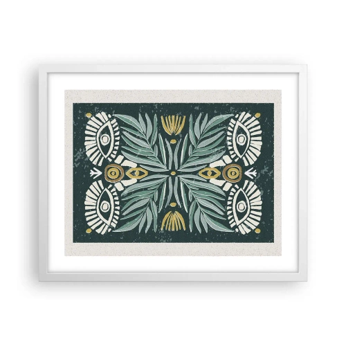 Poszter fekete keretben - Mint egy népi kivágás - 50x40 cm