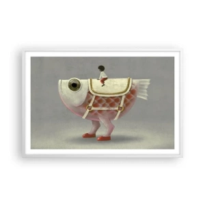 Poszter fekete keretben - A halas lovas - 91x61 cm