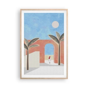 Poszter világos tölgy keretben - Egy arab nap - 61x91 cm