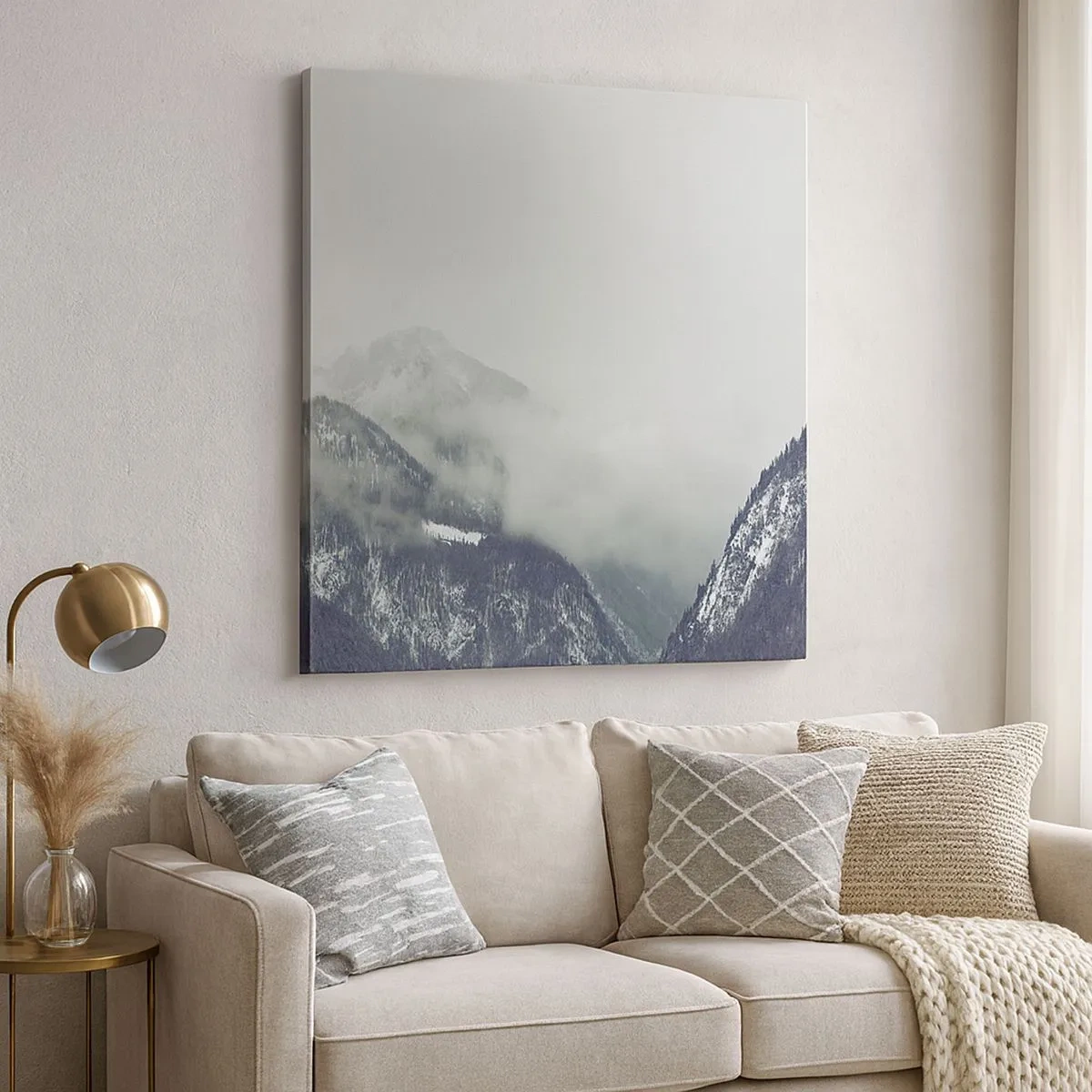 Vászonkép - Ködös völgy - 30x30 cm