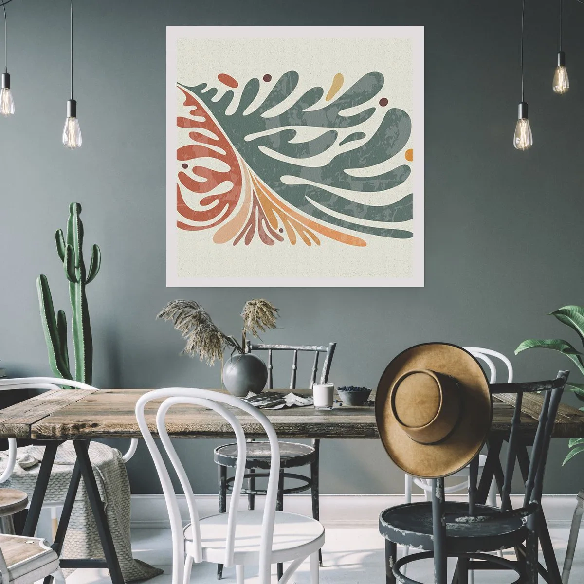 Poszter - Többszínű levél - 50x50 cm