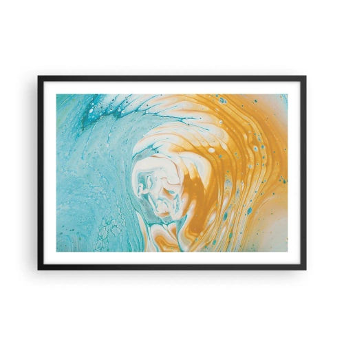 Poszter fehér keretben - Pasztell örvény - 70x50 cm