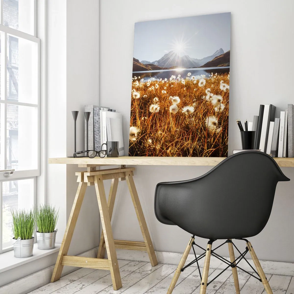 Üveg kép - Szikla keménysége, fű lágysága - 80x120 cm