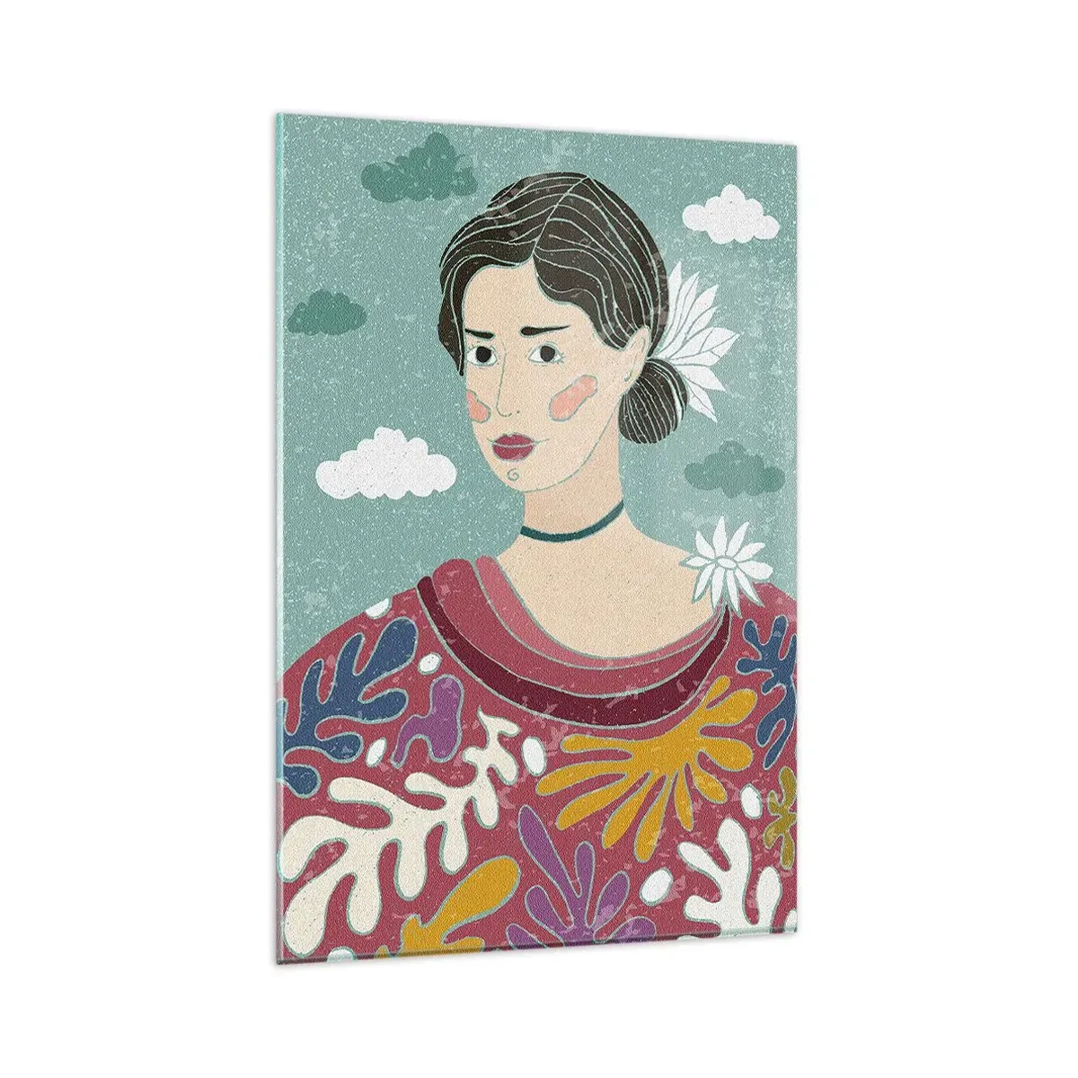 Üveg kép - Melankóliával a tekintetedben - 80x120 cm