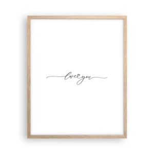 Poszter világos tölgy keretben - Fekete fehéren - 40x50 cm