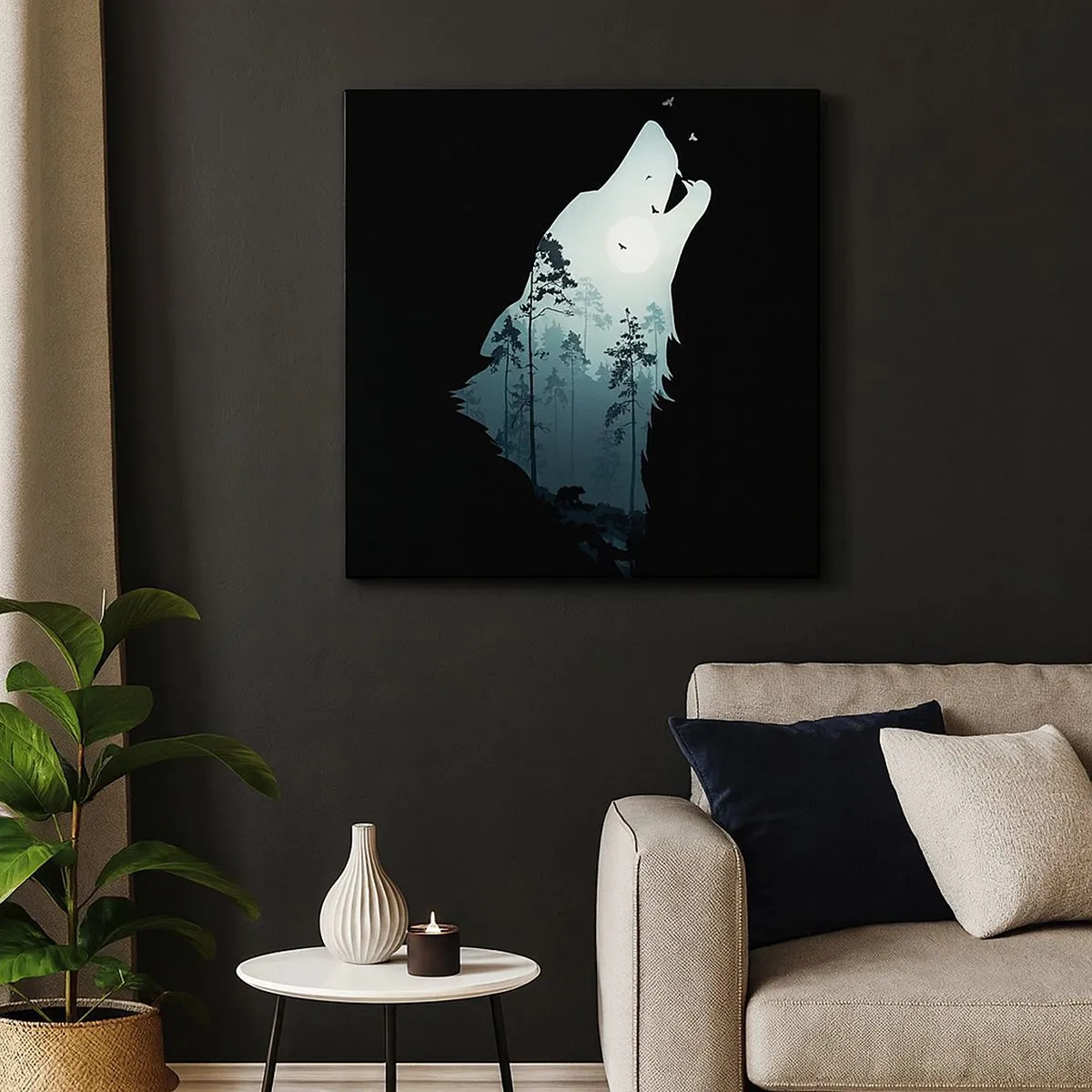 Vászonkép - Az erdei éjszaka hangja - 30x30 cm