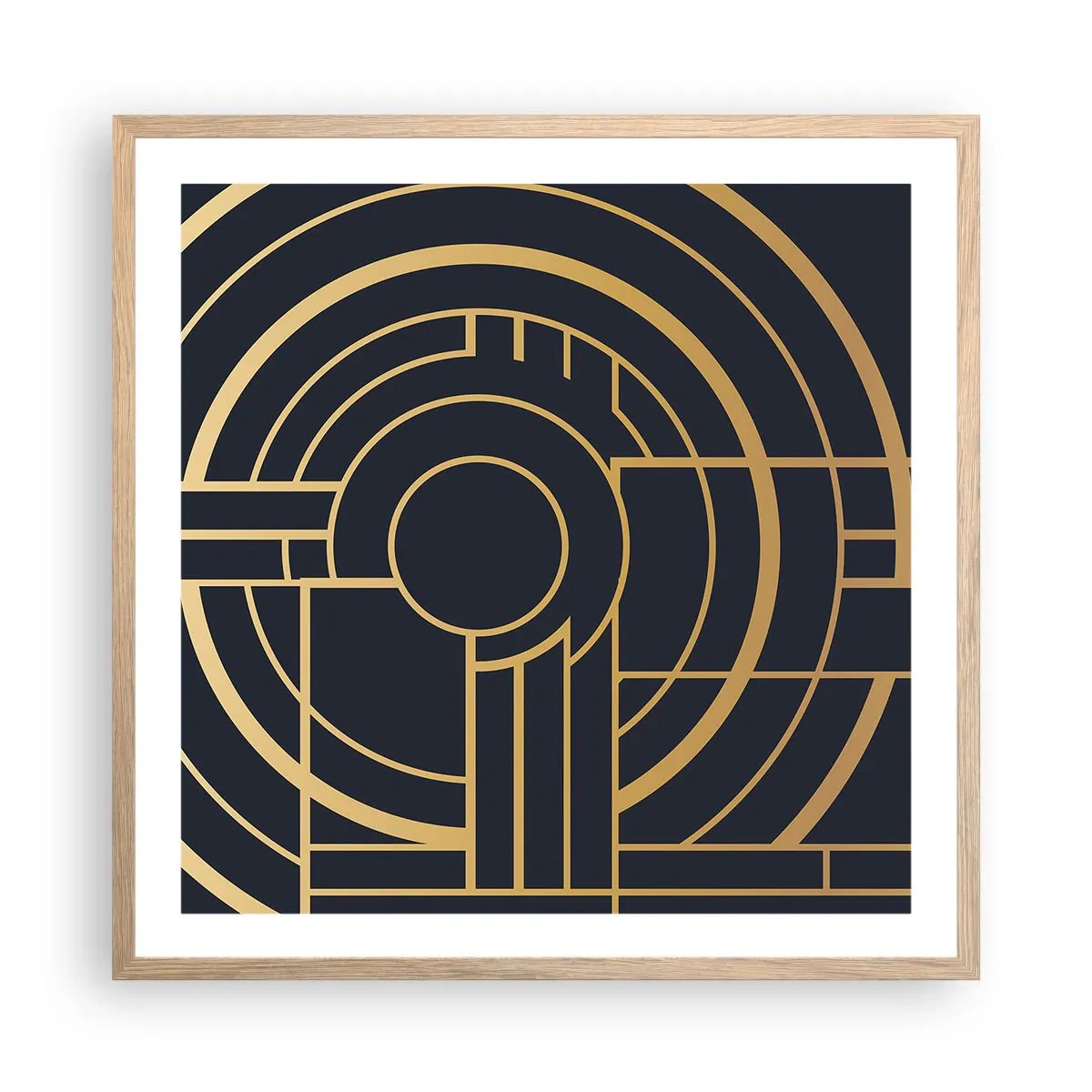 Poszter világos tölgy keretben - A dolgok fordulatai - 60x60 cm