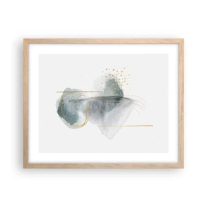 Poszter világos tölgy keretben - A szürkeség és az arany kapcsolatáról - 50x40 cm