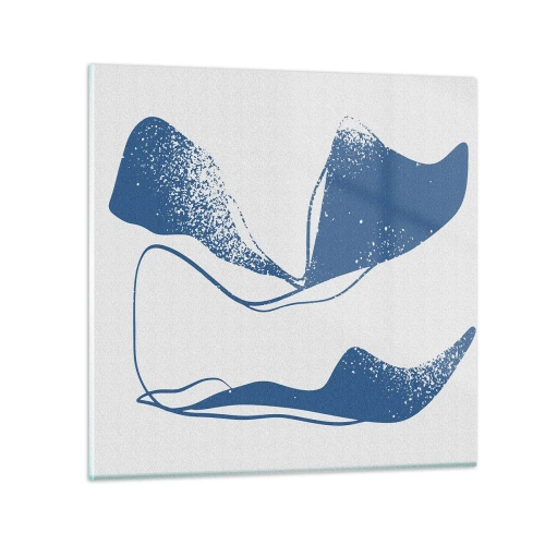 Üveg kép - Szárnyas absztrakció - 60x60 cm