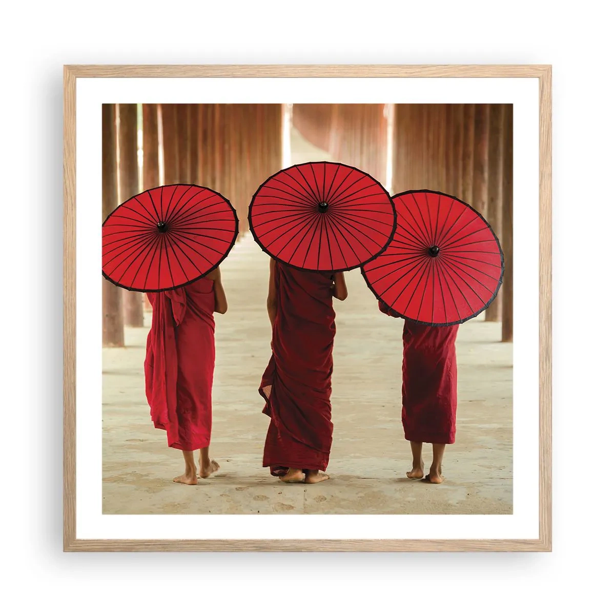 Poszter világos tölgy keretben - Útban a Tiszta Föld felé - 60x60 cm