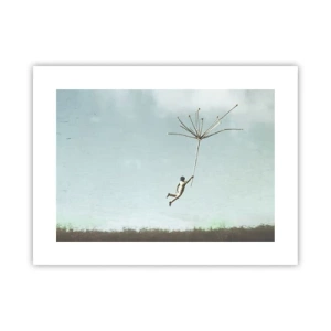 Poszter - Sárkányrepülők, pitypangok, szél - 40x30 cm