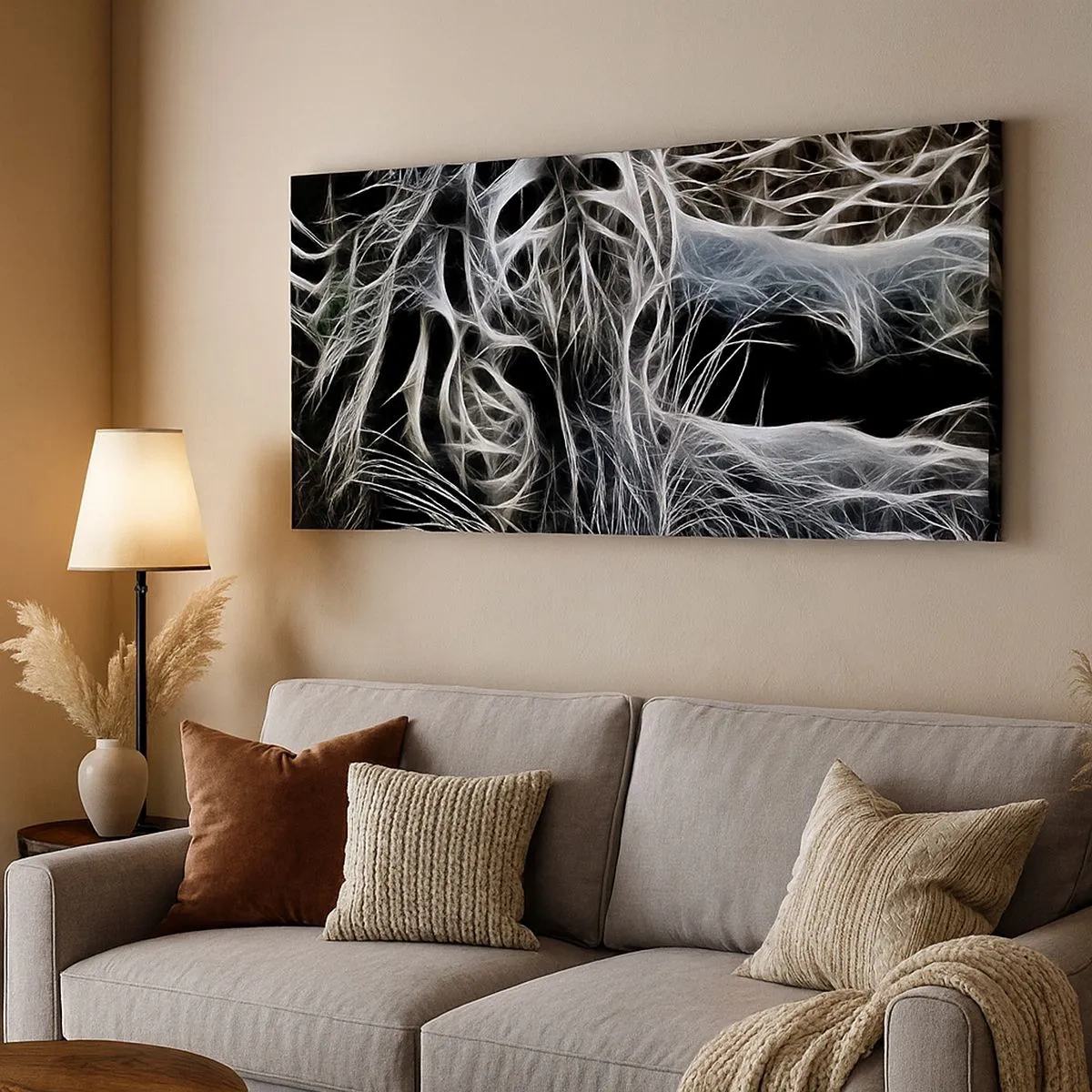 Vászonkép - Tanulmány a macska könnyedségéről - 100x40 cm