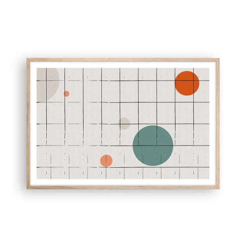 Poszter világos tölgy keretben - Csapdába esve. Mi vagy ők? - 91x61 cm