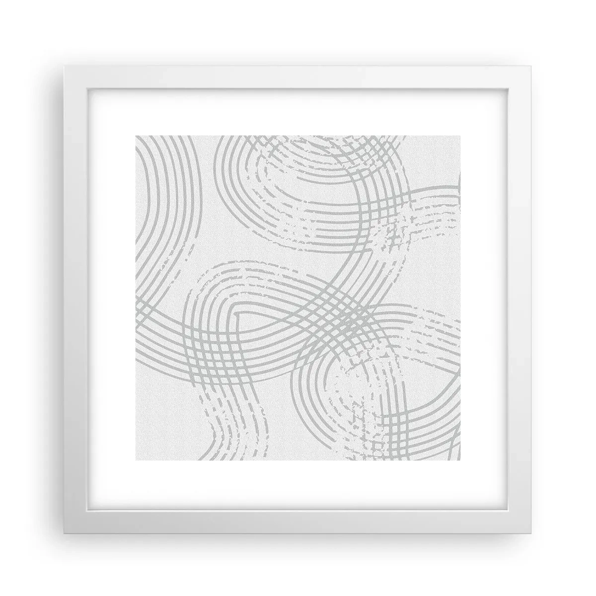 Poszter fekete keretben - Nincs egyenes út - 30x30 cm