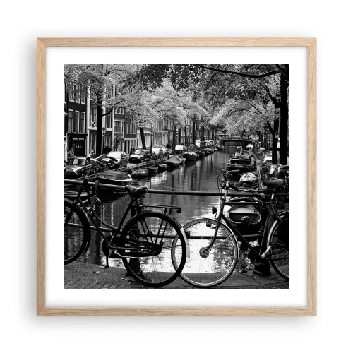 Poszter világos tölgy keretben - Nagyon holland látvány - 50x50 cm