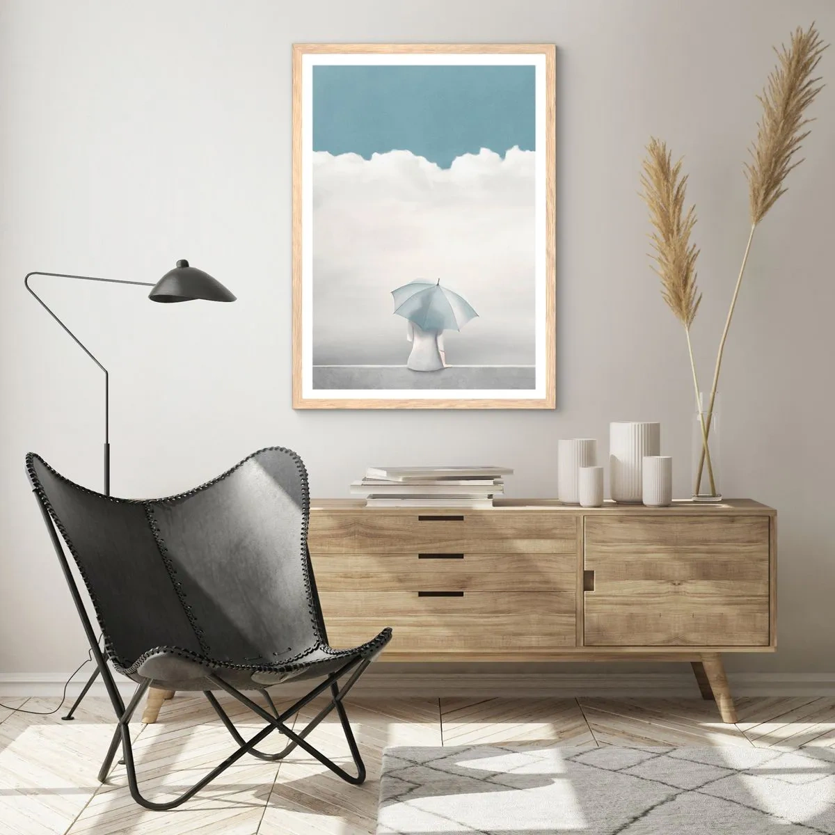 Poszter világos tölgy keretben - A valóság és az álmok határán - 61x91 cm