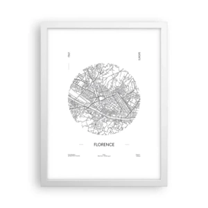 Poszter fekete keretben - Firenze anatómiája - 30x40 cm