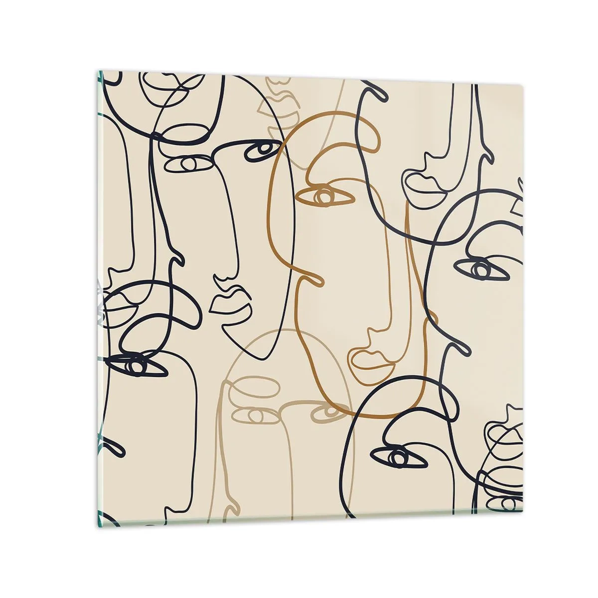 Üveg kép - Többszörös portré  - 70x70 cm