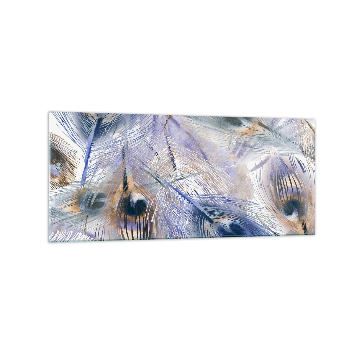Üveg kép - Pávaszem kompozíció - 120x50 cm