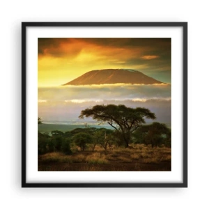 Poszter fehér keretben - Utazó álma - 50x50 cm