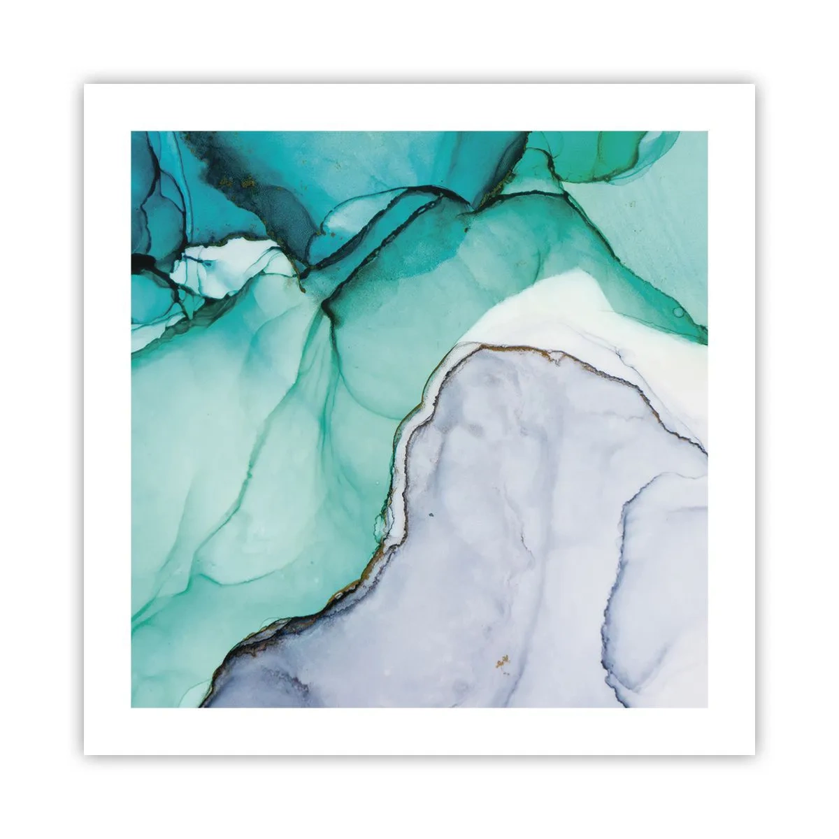 Poszter - Tanulmány türkizben - 50x50 cm