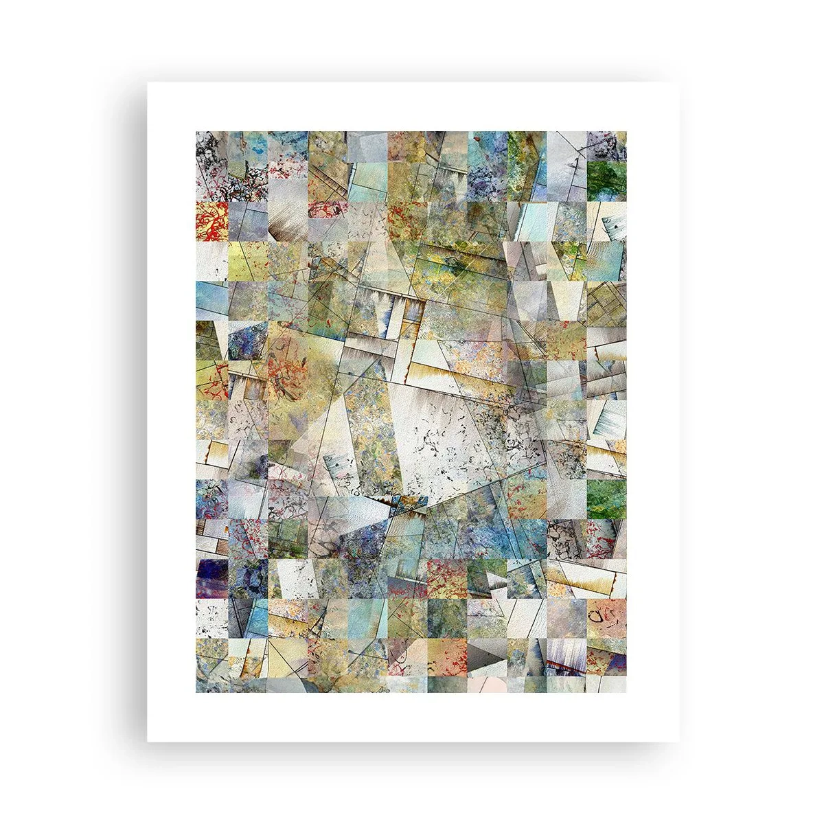 Poszter - Geometrikus átrendeződés - 40x50 cm