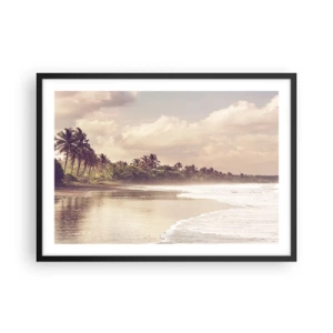 Poszter fehér keretben - A hullámok simogatása - 70x50 cm