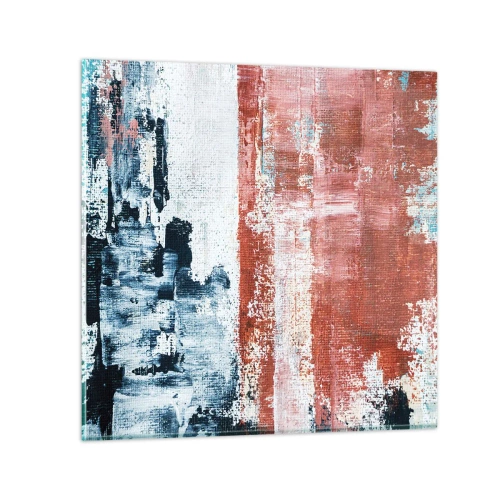 Üveg kép - Fele-fele absztrakt - 40x40 cm