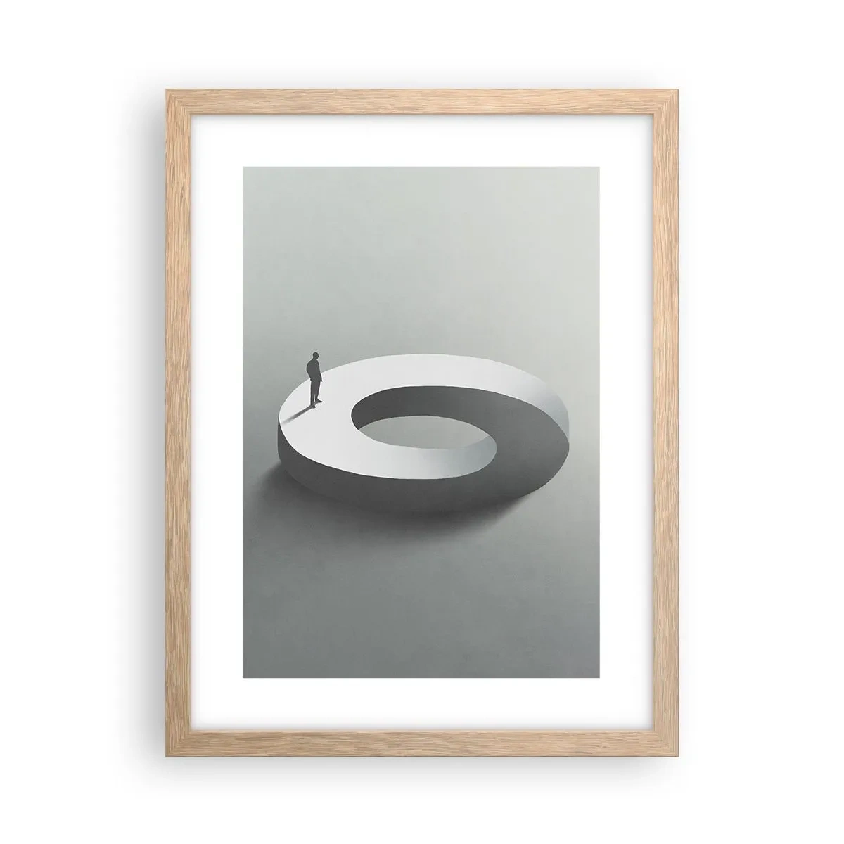 Poszter világos tölgy keretben - És bölcsnek lenni - 30x40 cm