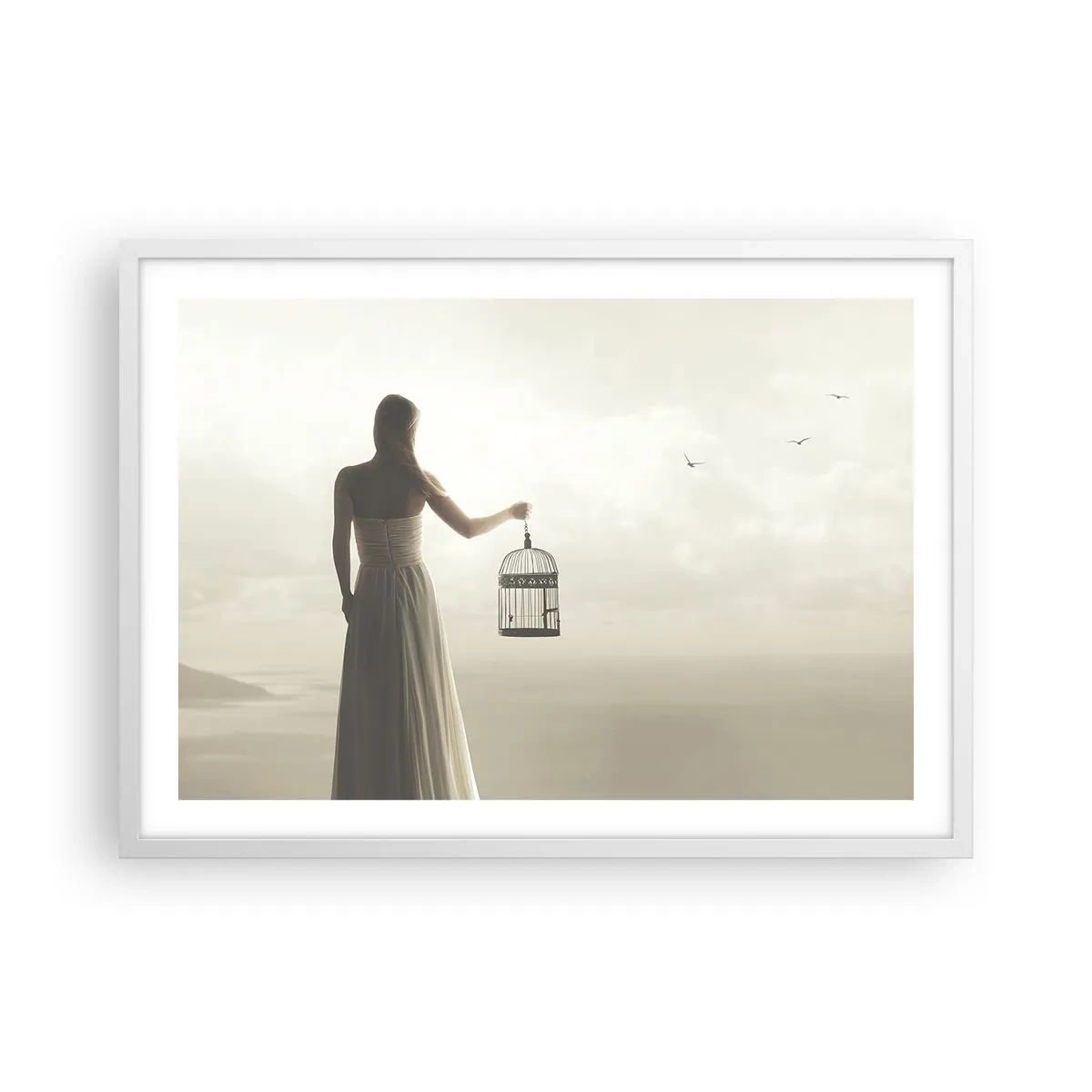 Poszter fekete keretben - Légy szabad - 70x50 cm