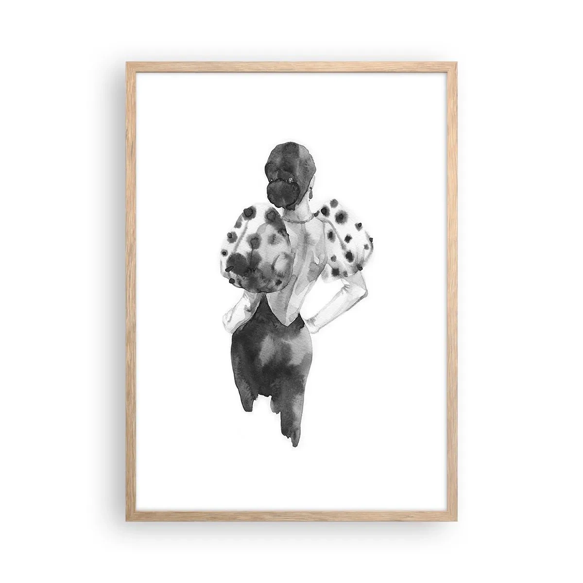 Poszter világos tölgy keretben - Egyenesen elsétált mellettem - 50x70 cm