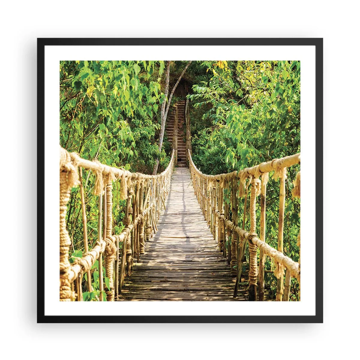 Poszter fehér keretben - Zöldben ragadva - 60x60 cm