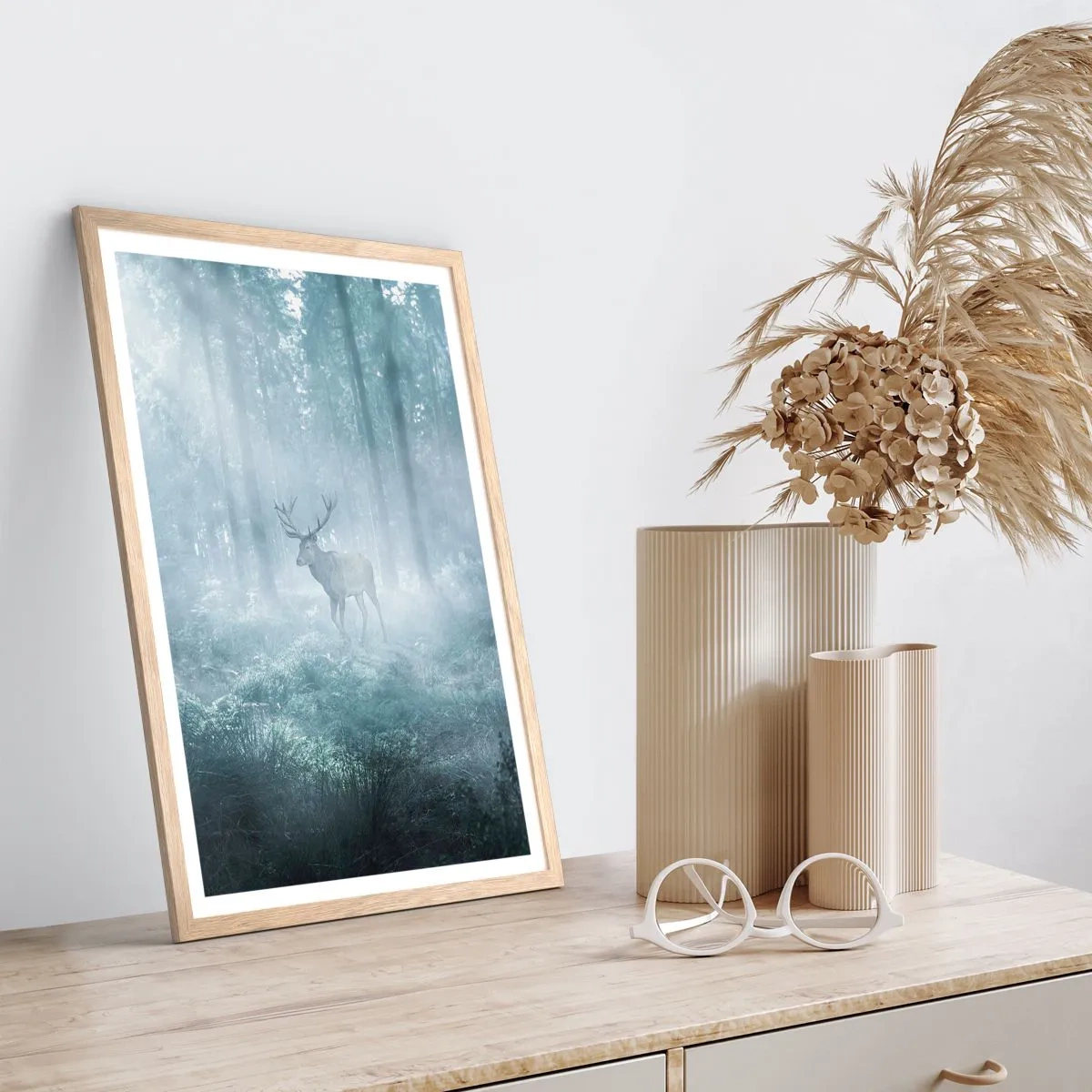 Poszter világos tölgy keretben - Reggeli birtokellenőrzés - 40x50 cm