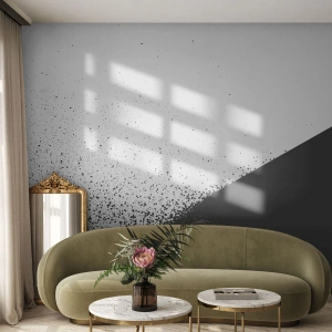 Fotótapéta Premium Sand - Egyre gyorsabban, egyre többet - Absztrakció, Grafika, Fekete és fehér - 100x70 cm