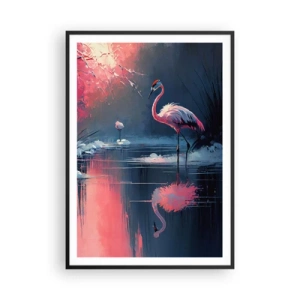 Poszter fehér keretben - Egy madár visszavonulása - 70x100 cm