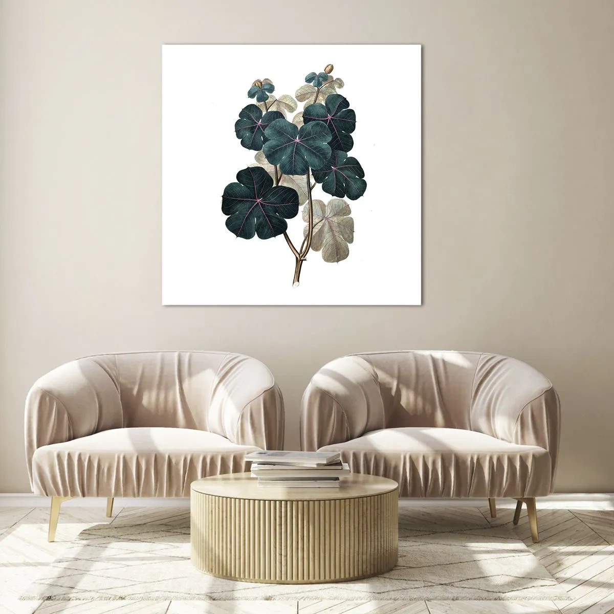 Üveg kép - Egy régi herbáriumból - 50x50 cm