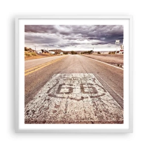 Poszter fekete keretben - Mother Road – amerikai legenda - 60x60 cm