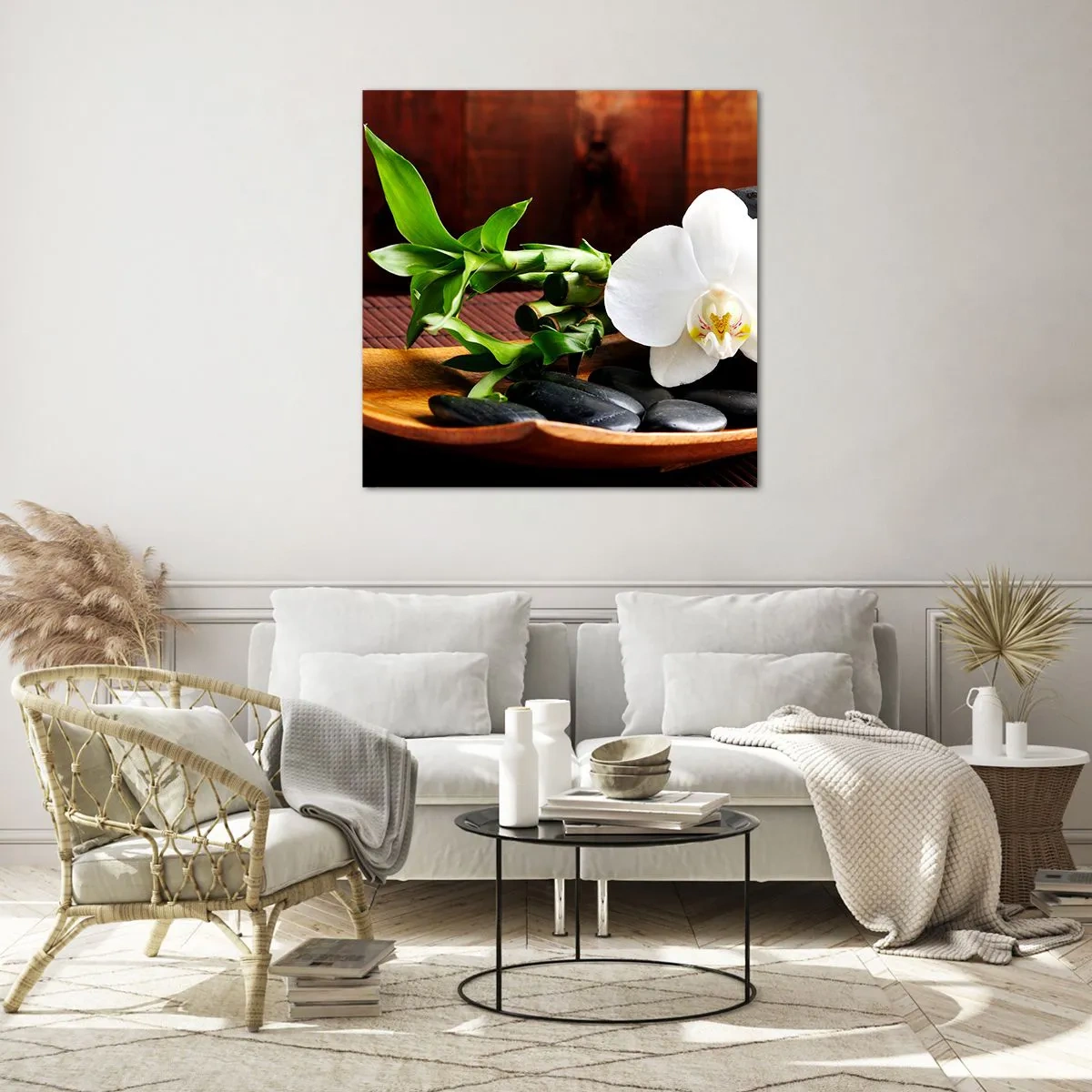 Üveg kép - Engedd át magad a természet érintésének - 60x60 cm